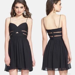 Hailey Logan by Adriana Papell Sheer Black Dress
